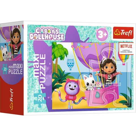 Puzzle - 20 miniMaxi - Kolorowy dzień Gabi - Koci Domek Gabi - Trefl 56041 Trefl Puzzle