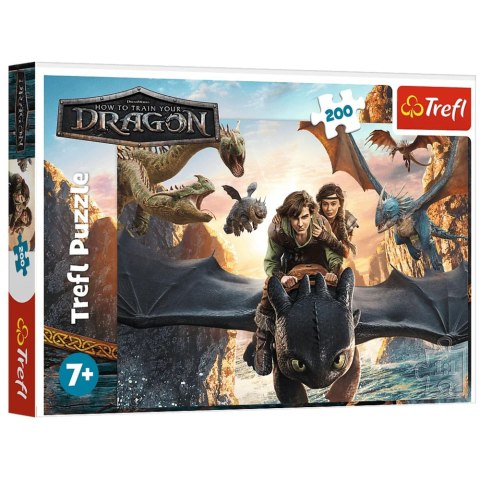 Puzzle - 200 - Szczerbatek i przyjaciele - Jak wytresować smoka - Trefl 13348 Trefl Puzzle