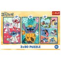 Puzzle - 3x80 - Świat Stitcha - Trefl 34885 Trefl Puzzle