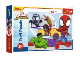 Puzzle - 30 - Odważny Spidey - Spidey i jego przyjaciele - Marvel - Trefl 18322 Trefl Puzzle