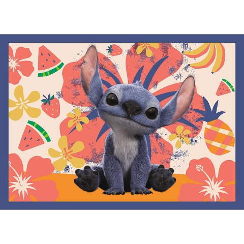 Puzzle - 4w1 (25, 48, 54, 70) - Wakacje na Hawajach - Disney Stitch - Trefl 34666 Trefl Puzzle