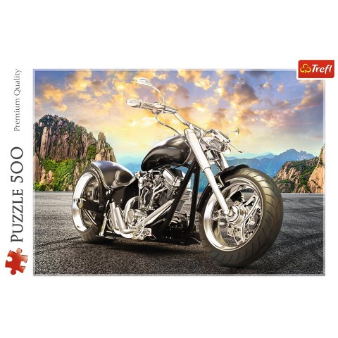 Puzzle - 500 - Czarny motocykl - Trefl 37384 Trefl Puzzle