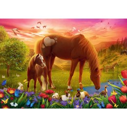 Puzzle - 500 - Konie na łące - Trefl 37451 Trefl Puzzle