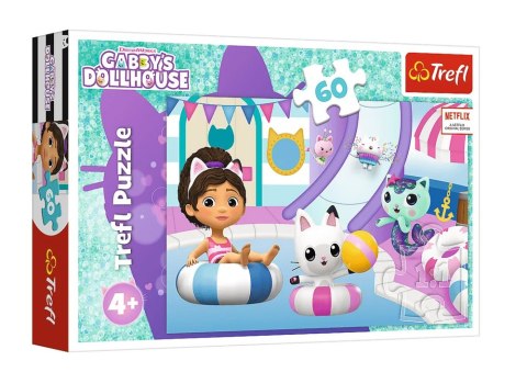 Puzzle - 60 - Gabi na basenie - Koci Domek Gabi - Trefl 17393 Trefl Puzzle