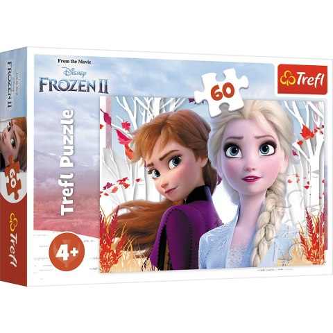 Puzzle - 60 - Zaczarowany świat Anny i Elsy - Kraina Lodu II - Trefl 17333 Trefl Puzzle