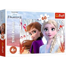 Puzzle - 60 - Zaczarowany świat Anny i Elsy - Kraina Lodu II - Trefl 17333 Trefl Puzzle