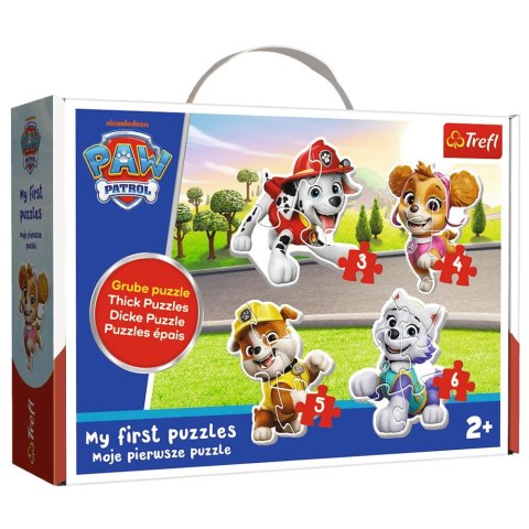 Puzzle - Baby Classic (3, 4, 5, 6) - Kochane pieski - Psi Patrol - Trefl 36136 Trefl Puzzle