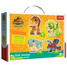 Puzzle - Baby Classic (3, 4, 5, 6) - Urocze dinozaury - Jurassic World - Trefl 36138 Trefl Puzzle