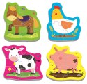 Puzzle - Baby Classic - Zwierzęta na wsi - Konik Kurka Świnka Krówka - Trefl 36070 Trefl Puzzle