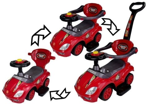 Jeździk z Pchaczem Mega Car 3w1 Czerwony LEAN CARS