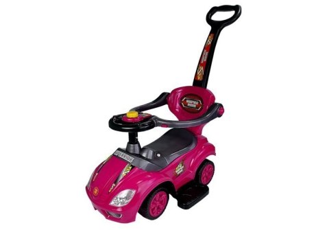 Jeździk z Pchaczem Mega Car 3w1 Różowy LEAN CARS