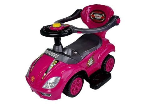 Jeździk z Pchaczem Mega Car 3w1 Różowy LEAN CARS
