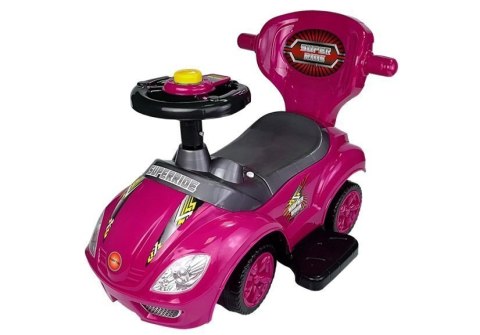Jeździk z Pchaczem Mega Car 3w1 Różowy LEAN CARS