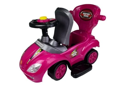 Jeździk z Pchaczem Mega Car 3w1 Różowy LEAN CARS