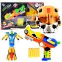 Pistolet na Strzałki Piankowe Robot 2w1 Maska 6 Strzałek LEAN Toys