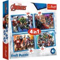 Puzzle - 4w1 (25, 48, 50, 70) - Odważni Avengersi - Trefl 34386 Trefl Puzzle