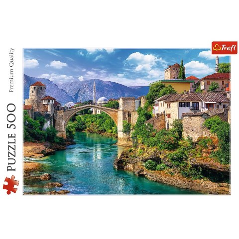 Puzzle - 500 - Stary Most w Mostarze - Bośnia i Hercegowina - Trefl 37333 Trefl Puzzle