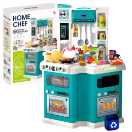 Duża Kuchnia Dla Dzieci Home Chef Dźwięki Gotowania Akcesoria 109 el. LEAN Toys