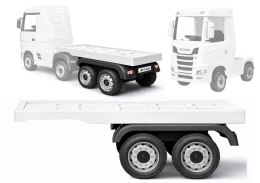 Naczepa do pojazdu na akumulator HL358 Mercedes Scania Actros biała LEAN CARS