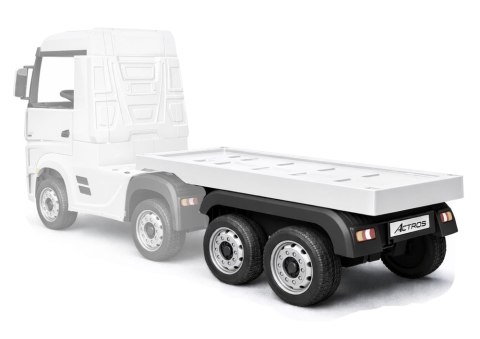 Naczepa do pojazdu na akumulator HL358 Mercedes Scania Actros biała LEAN CARS