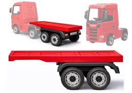 Naczepa do pojazdu na akumulator HL358 Mercedes Scania Actros czerwona LEAN CARS