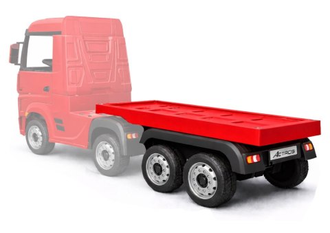 Naczepa do pojazdu na akumulator HL358 Mercedes Scania Actros czerwona LEAN CARS