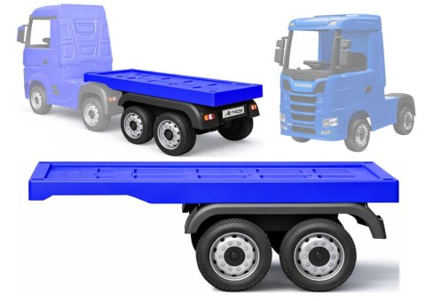 Naczepa do pojazdu na akumulator HL358 Mercedes Scania Actros niebieska LEAN CARS