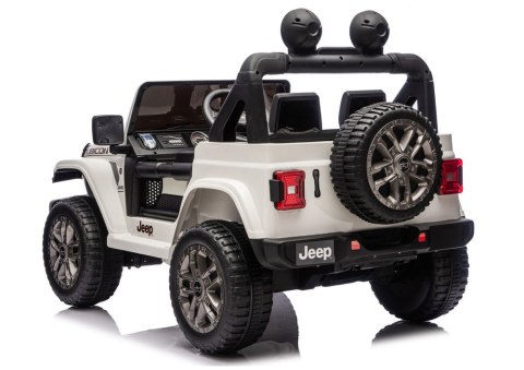 Pojazd Na Akumulator Jeep Rubicon 4x4 DK-JWR556 4x200W 24V Biały LEAN CARS