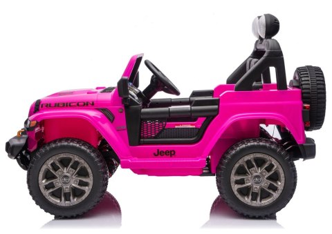 Pojazd Na Akumulator Jeep Rubicon 4x4 DK-JWR556 4x200W 24V Różowy LEAN CARS