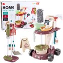 Zestaw Do Sprzątania Dla Dzieci Wózek Mop Wiadro Odkurzacz 26 el. LEAN Toys