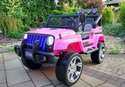 Auto na Akumulator S2388 Jeep Różowy 4x45W LEAN CARS