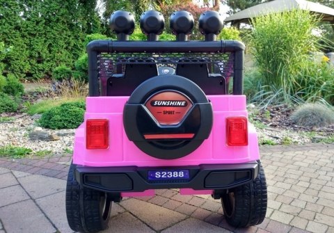 Auto na Akumulator S2388 Jeep Różowy 4x45W LEAN CARS