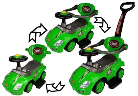 Jeździk z Pchaczem Mega Car 3w1 Zielony LEAN CARS