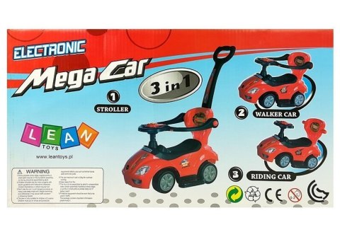 Jeździk z Pchaczem Mega Car 3w1 Żółty LEAN CARS