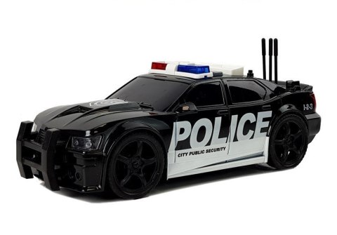 Auto Policja z Naciągiem, Światłami i Dźwiękami 1:20 LEAN Toys