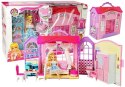 Rozkładany Domek dla Lalek Lalka Blondynka z Akcesoriami Kuchnia Toaleta Sypialnia w Walizce LEAN Toys